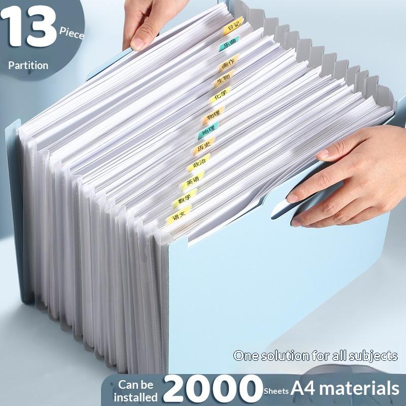 Expandable Accordion File Folder 13 Pockets - Carpeta de archivo extensible tipo acordeón