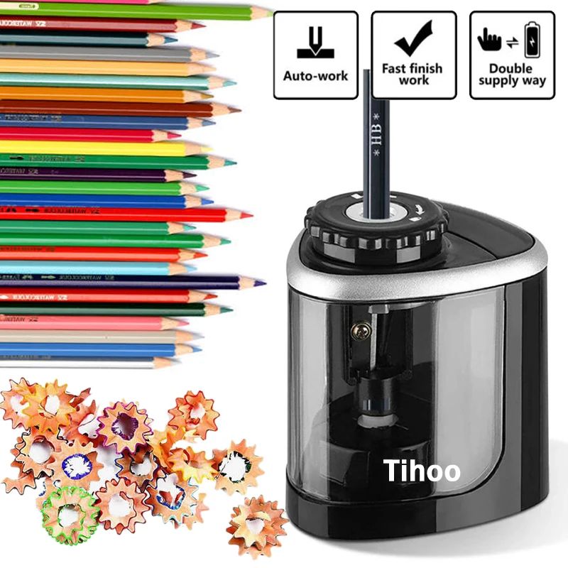 Electric Pencil Sharpener Usb - Sacapuntas eléctrico automático, funciona con pilas,