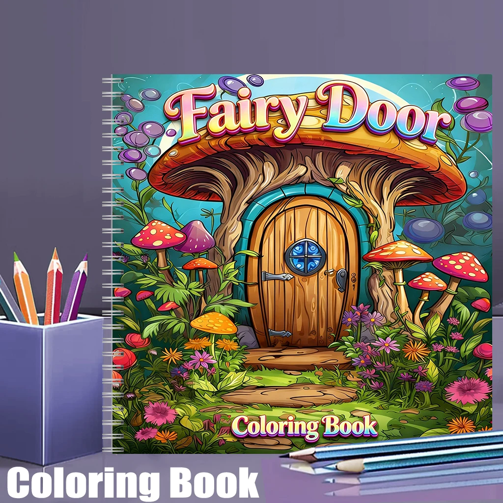 School Supplies - Libro para Colorear Puerta de Hadas