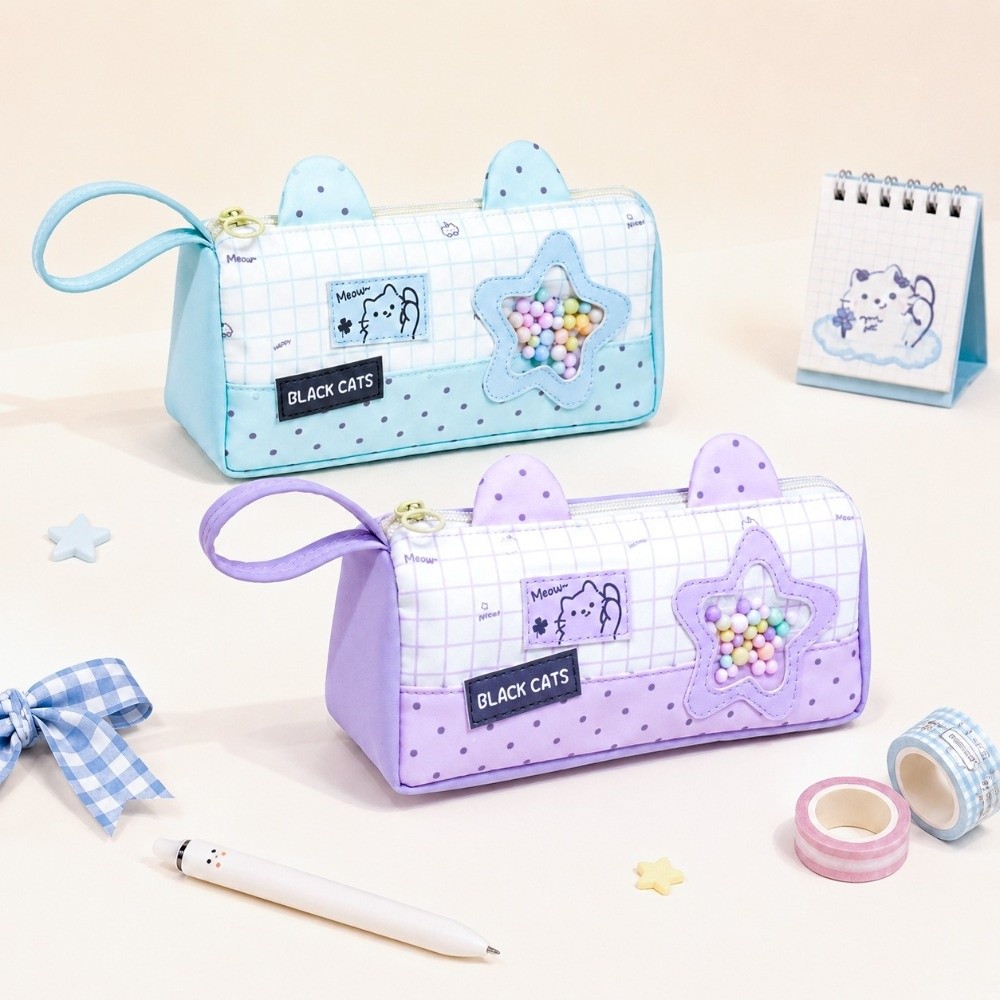 Estuche de gran capacidad con  - Aesthetic Large Pencil Case Pouch reseña y precio