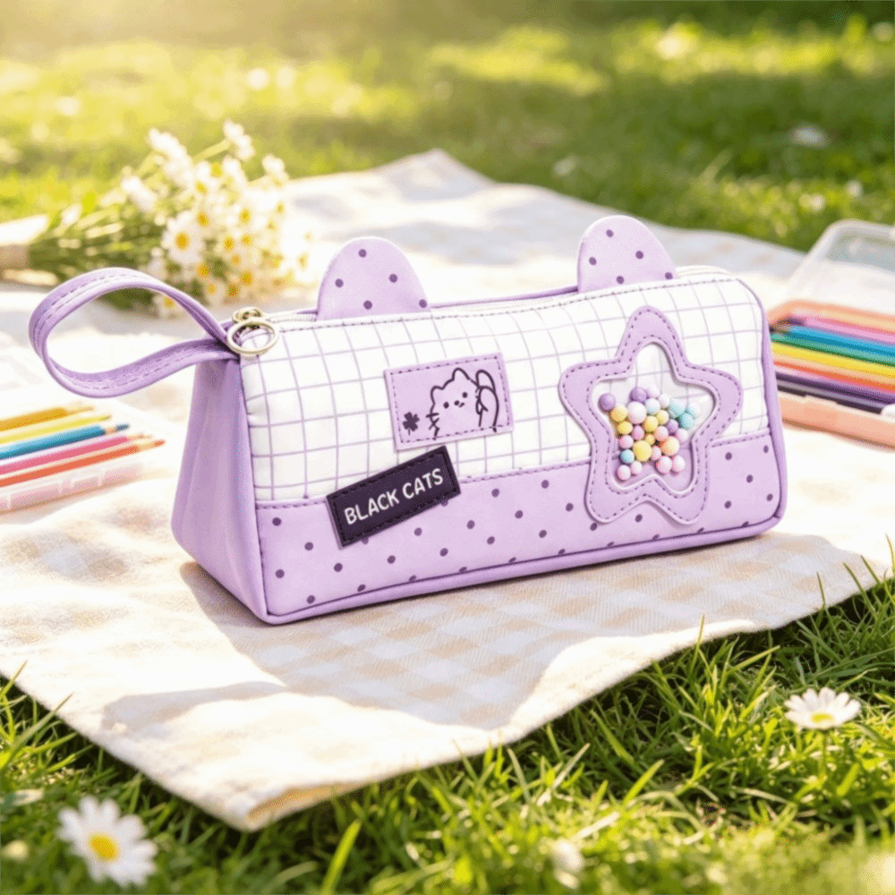 Estuche de gran capacidad con  - Aesthetic Large Pencil Case Pouch reseña y precio
