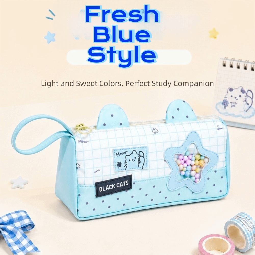 Estuche de gran capacidad con  - Aesthetic Large Pencil Case Pouch reseña y precio