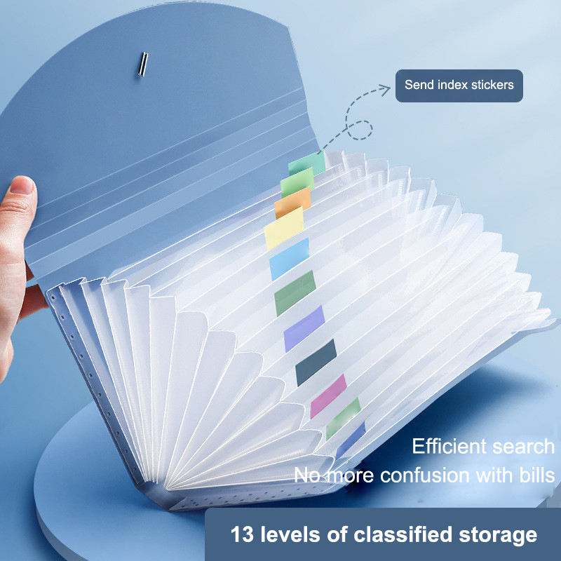 Carpeta de archivo extensible  - Expandable Accordion File Folder 13 Pockets reseña y precio
