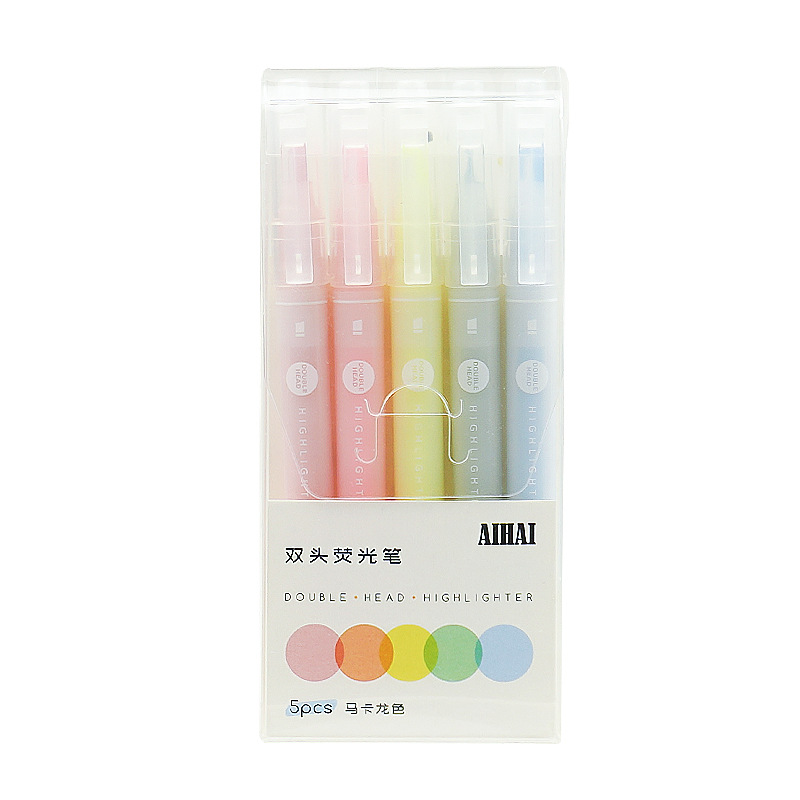Rotulador resaltador de punta  - Pastel Highlighter Set Double Ended reseña y precio