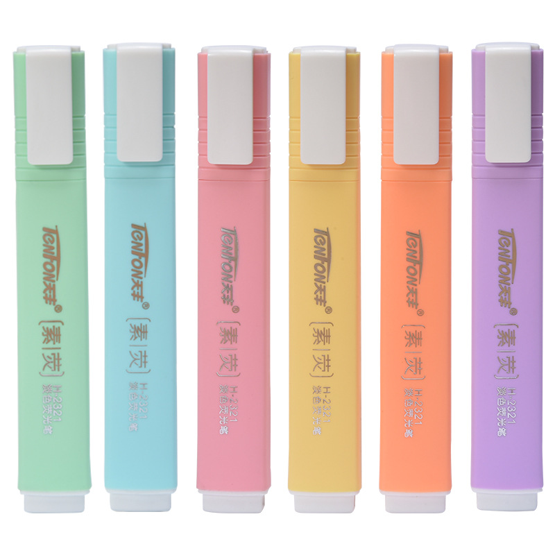 6 unids/set de resaltador de C - Pastel Highlighter Set Double Ended reseña y precio