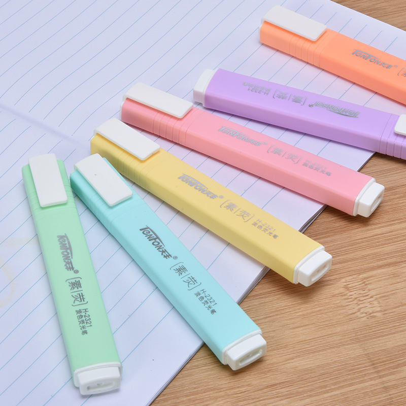 6 unids/set de resaltador de C - Pastel Highlighter Set Double Ended reseña y precio